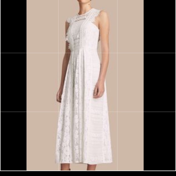 burberry white lace dress